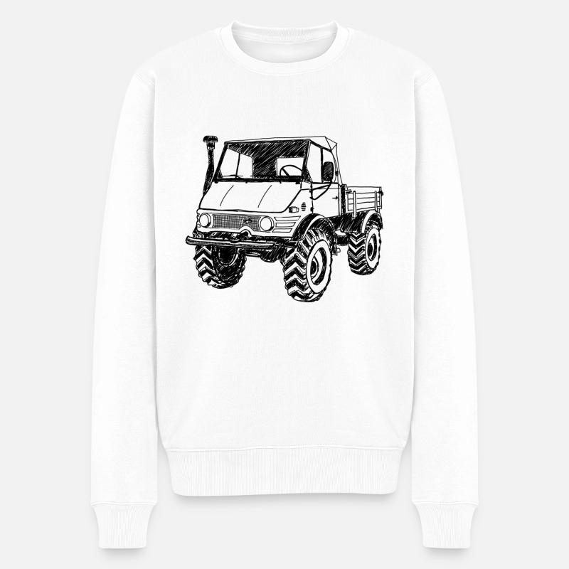 Unimog - Oldtimer - Offroad - Universal Motorgerät - Männer Premium Bio Pullover - Weiß