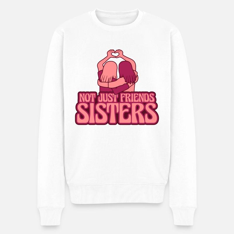 Not just Friends - Männer Premium Bio Pullover - Weiß