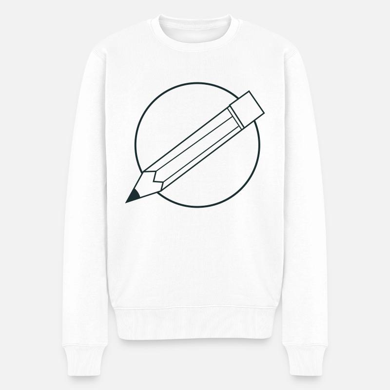 cercle de crayon - Pull Premium bio Homme - blanc