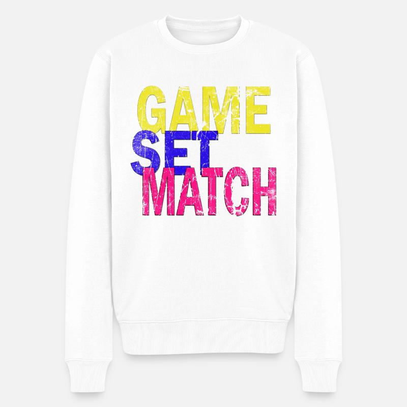 Game Set Match Logo - Pull Premium bio Homme - blanc