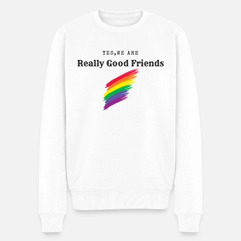 Wirklich gute Freunde - Männer Premium Bio Pullover - Weiß