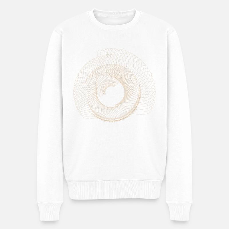 Conception de points abstraits - Pull Premium bio Homme - blanc