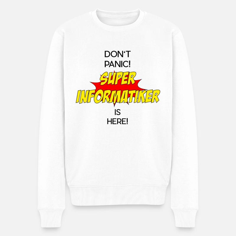 Super Informatiker - Männer Premium Bio Pullover - Weiß