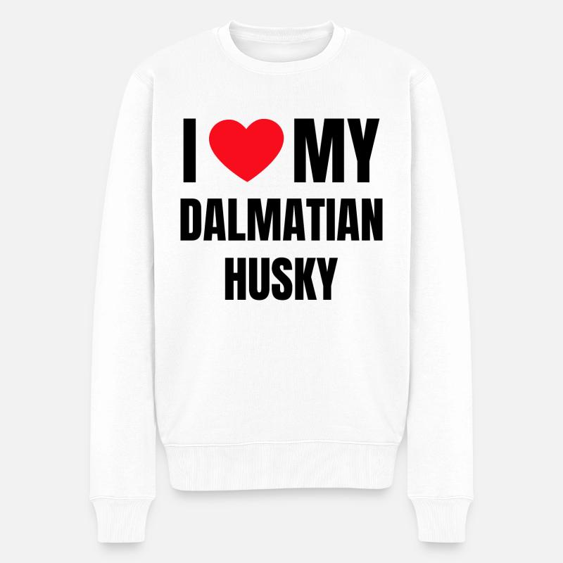 Dog Hund - Männer Premium Bio Pullover - Weiß