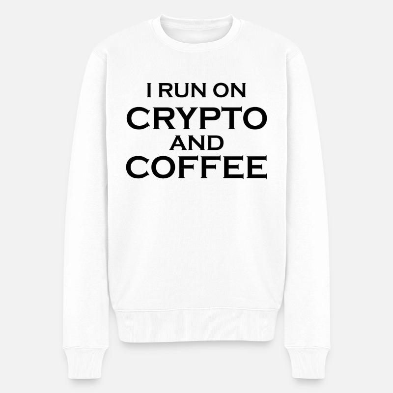 Crypto Bitcoin Trading - Pull Premium bio Homme - blanc