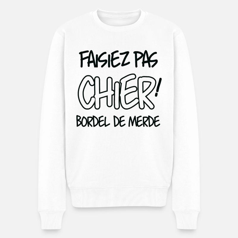 faisiez pas chier cadeau - Pull Premium bio Homme - blanc