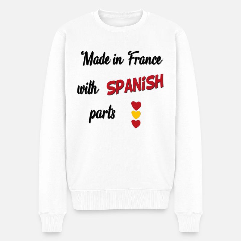 Français d'origine espagnole - Pull Premium bio Homme - blanc