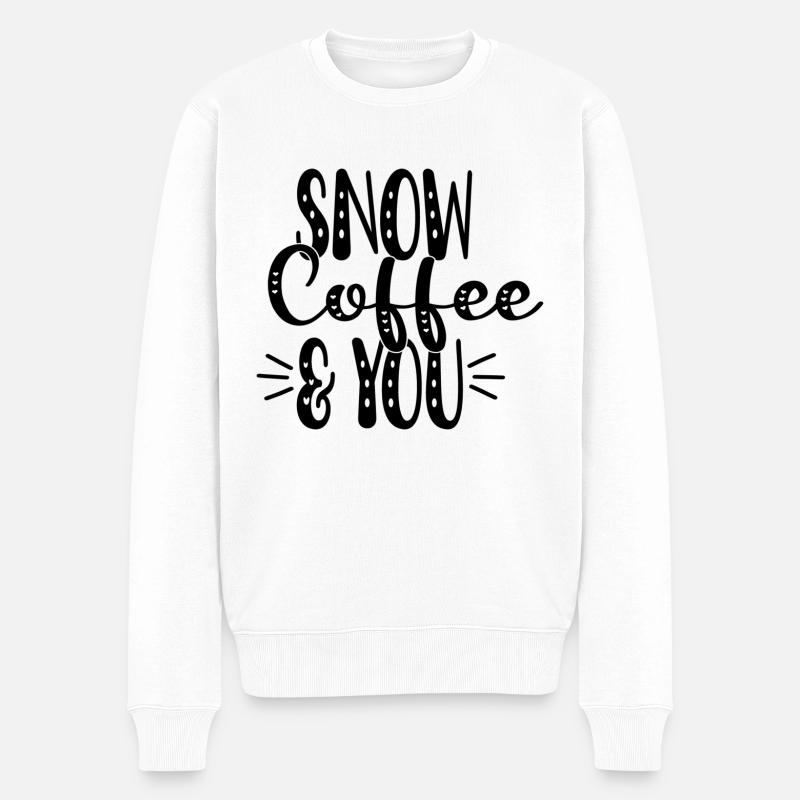 Snow Coffee & You - Pull Premium bio Homme - blanc