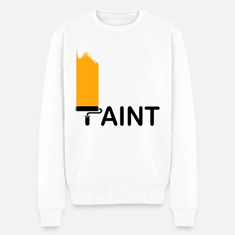 Paint - Männer Premium Bio Pullover - Weiß