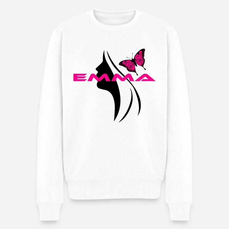 Emma - Männer Premium Bio Pullover - Weiß