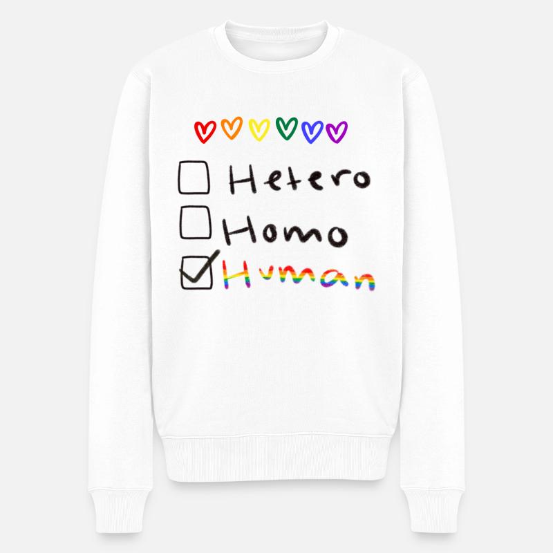 Égalité - Pull Premium bio Homme - blanc