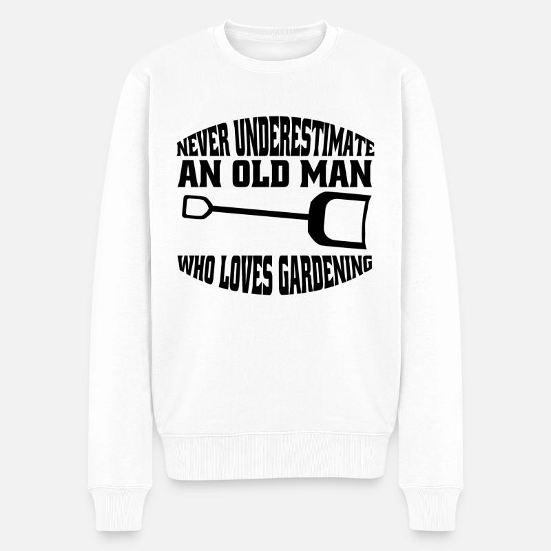 Gärtner Hobbygärtner Garten Geschenk Obstgarten - Männer Premium Bio Pullover - Weiß