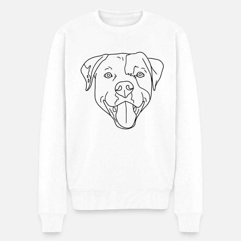 chien - Pull Premium bio Homme - blanc