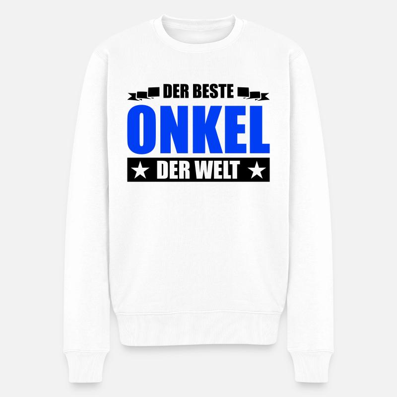 beste onkel - Männer Premium Bio Pullover - Weiß