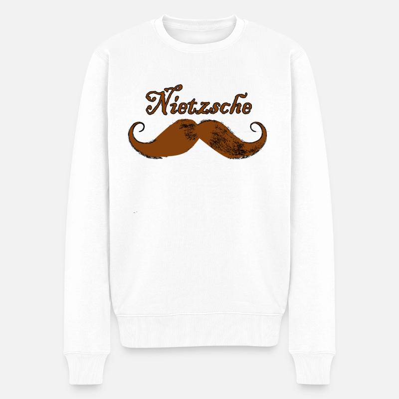 Nietzsche - Männer Premium Bio Pullover - Weiß