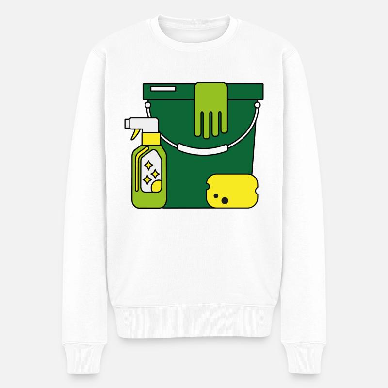 putzen - Männer Premium Bio Pullover - Weiß