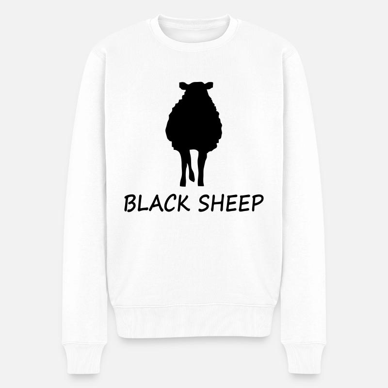 Mouton noir - Pull Premium bio Homme - blanc