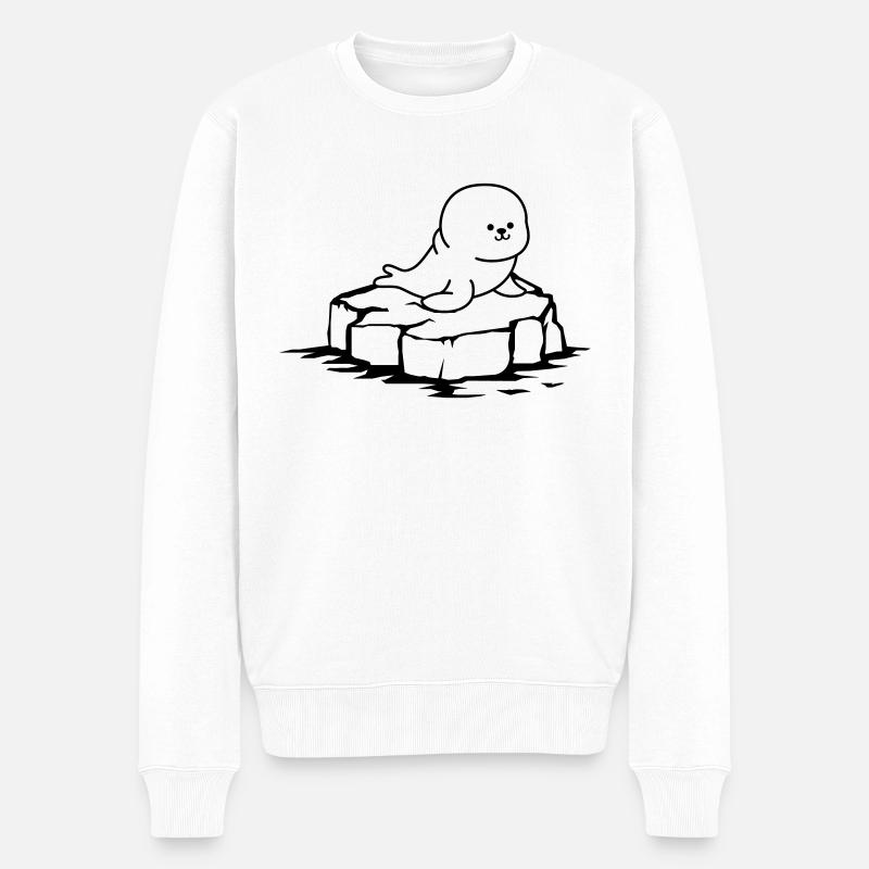 Phoque banquise - Pull Premium bio Homme - blanc