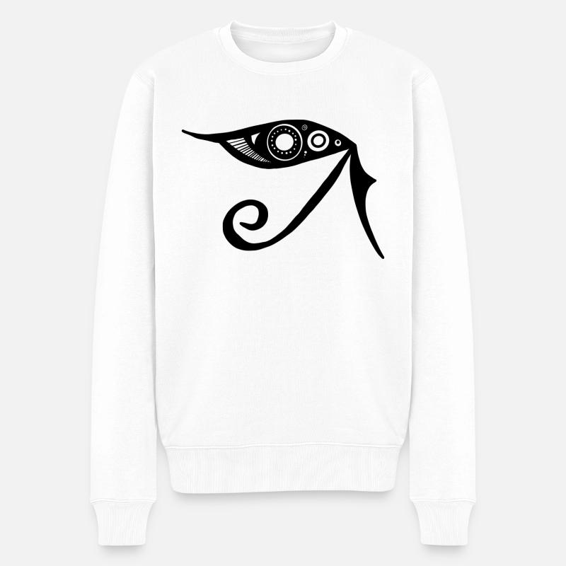 horusauge - Männer Premium Bio Pullover - Weiß