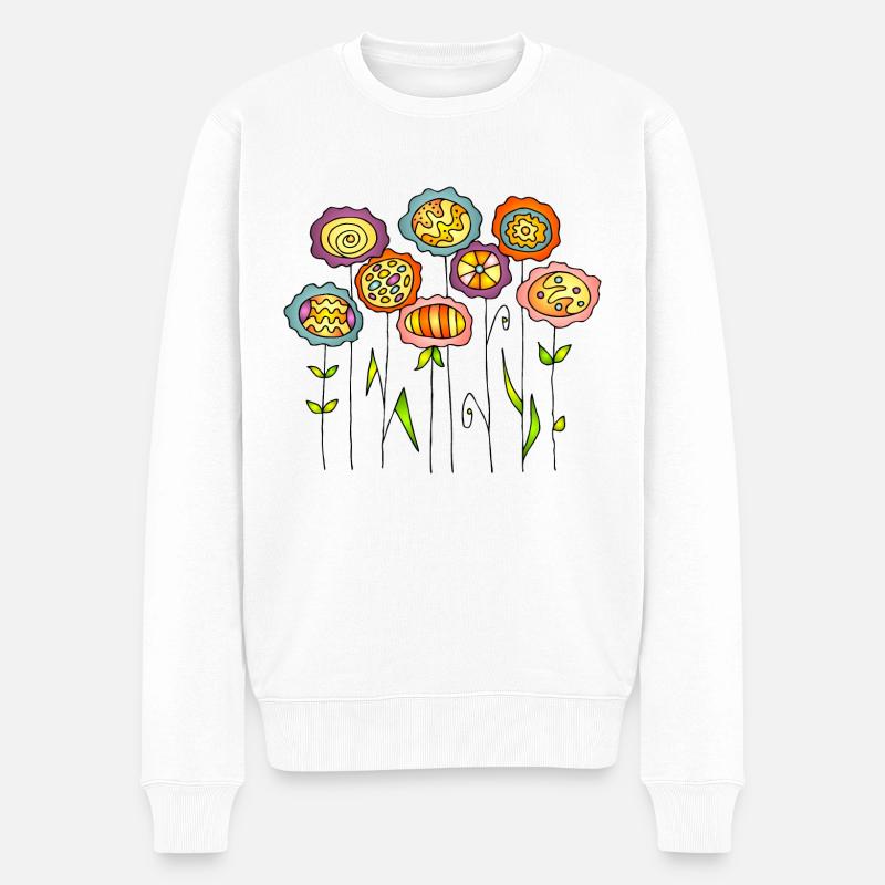 Fleur - Pull Premium bio Homme - blanc