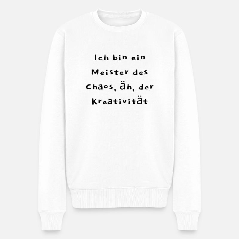 Selbstironische Sprüche - Männer Premium Bio Pullover - Weiß