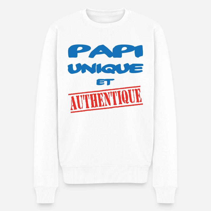PAPI UNIQUE ET AUTHENTIQUE - Pull Premium bio Homme - blanc