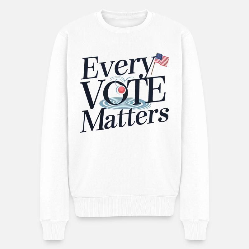 Chaque vote compte - Pull Premium bio Homme - blanc