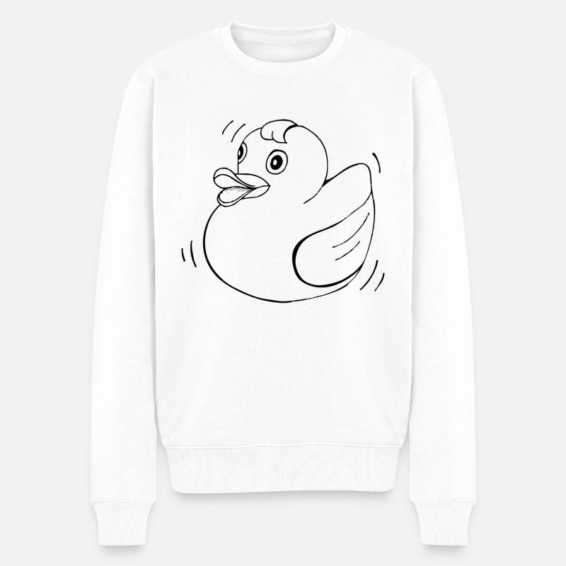 Tag des Quietscheentchens - Männer Premium Bio Pullover - Weiß