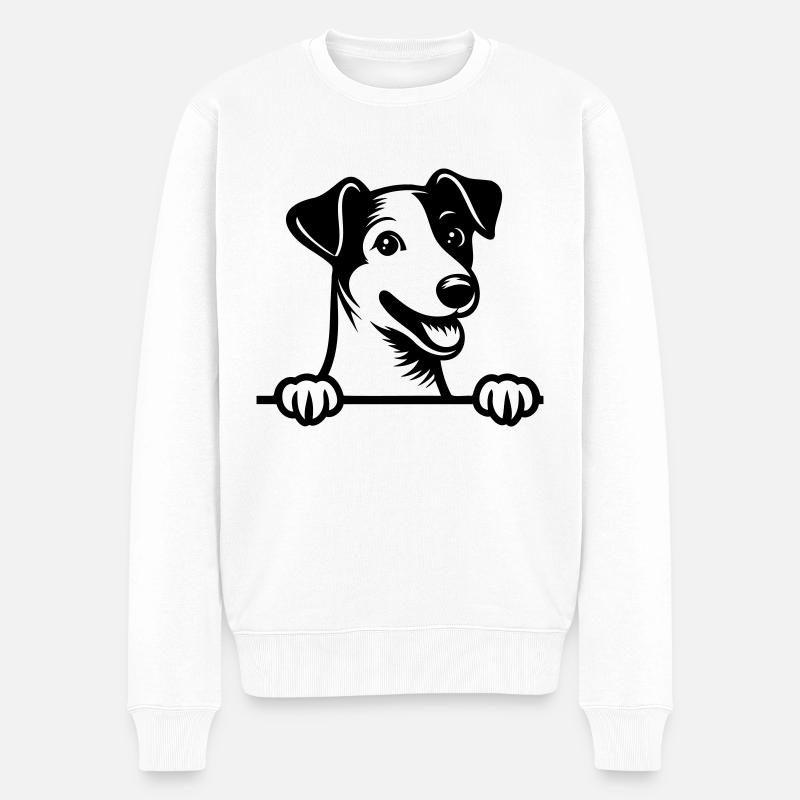 Jack Russel Terrier - Pull Premium bio Homme - blanc
