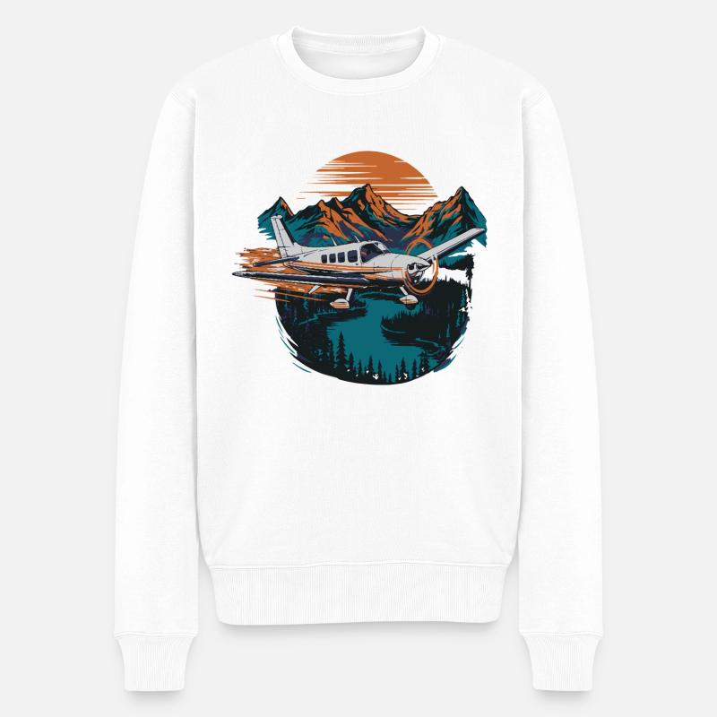 Buchenhandwerk - Männer Premium Bio Pullover - Weiß