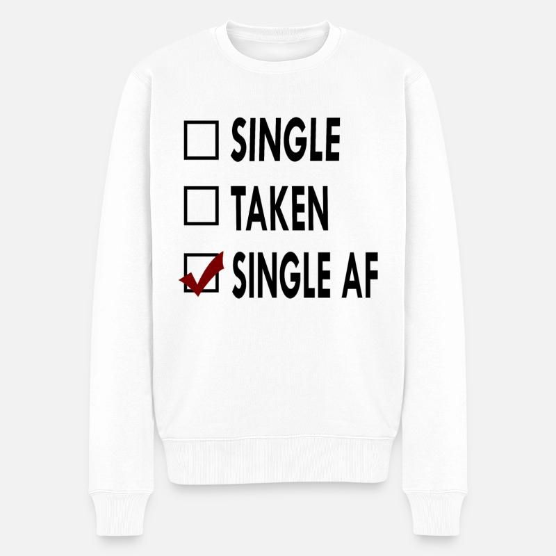 SINGLE noir blancVSINGLE - Pull Premium bio Homme - blanc