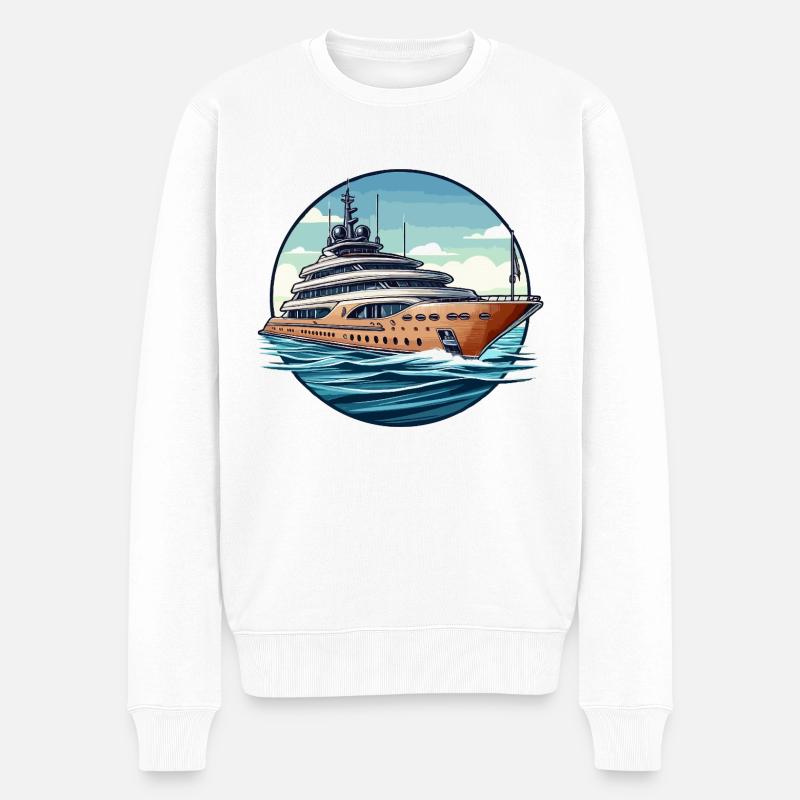 Super Yacht - Pull Premium bio Homme - blanc