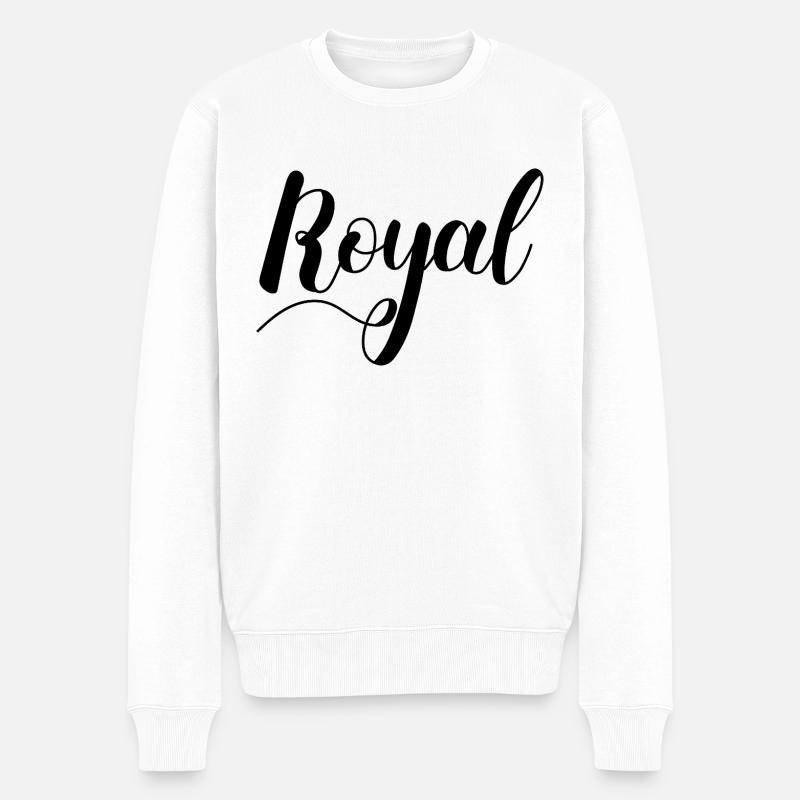 königlich - Männer Premium Bio Pullover - Weiß