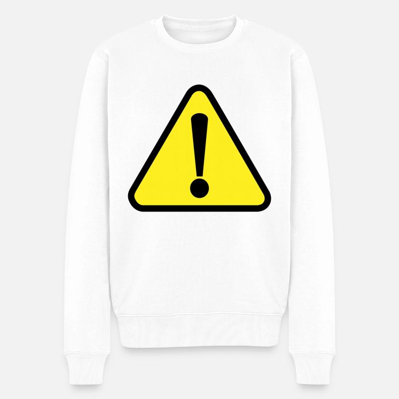 Attention danger - Pull Premium bio Homme - blanc