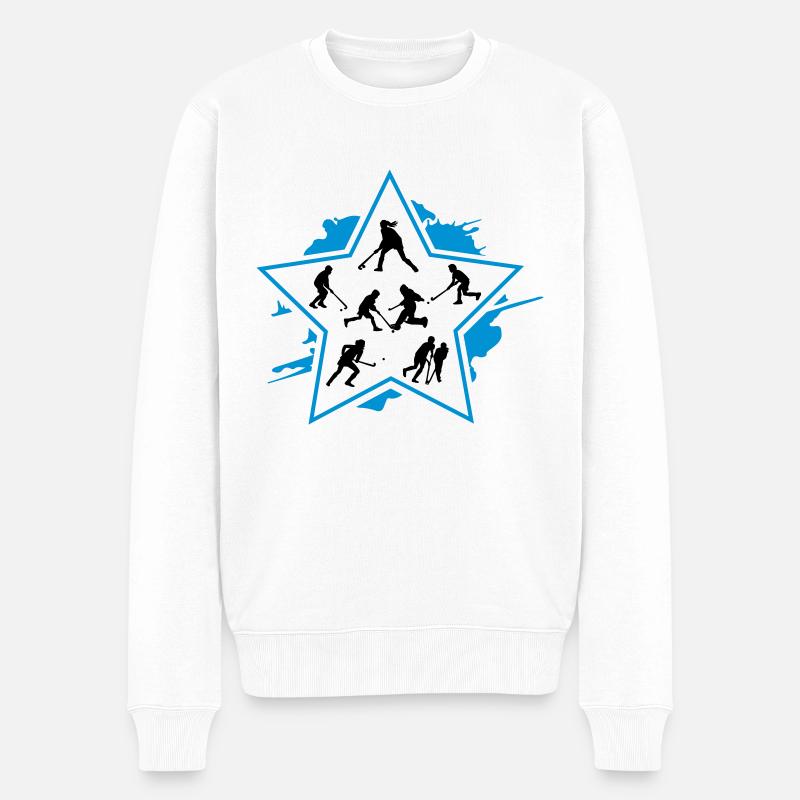 Hockey Kids - Männer Premium Bio Pullover - Weiß