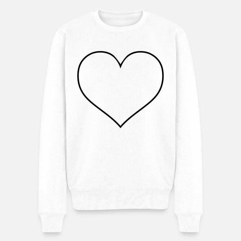 cœur - Pull Premium bio Homme - blanc