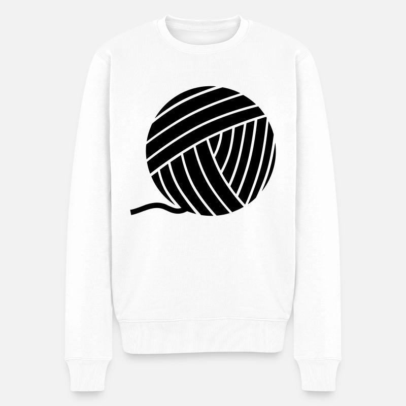 Garn - Männer Premium Bio Pullover - Weiß