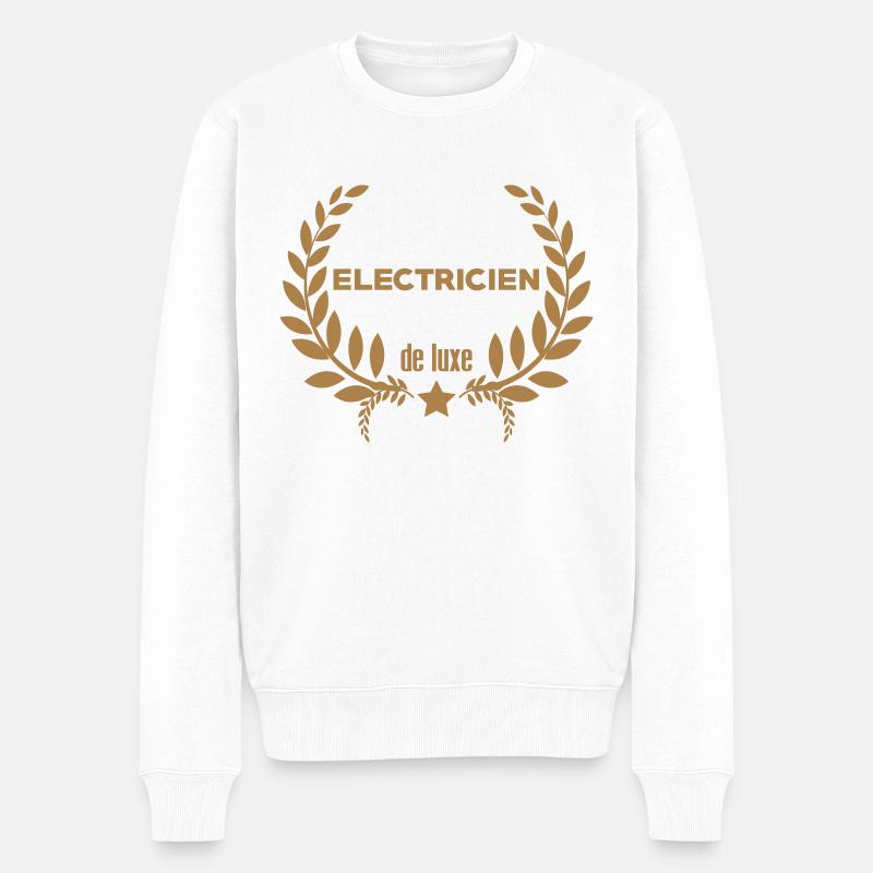 Electricien de luxe - Pull Premium bio Homme - blanc