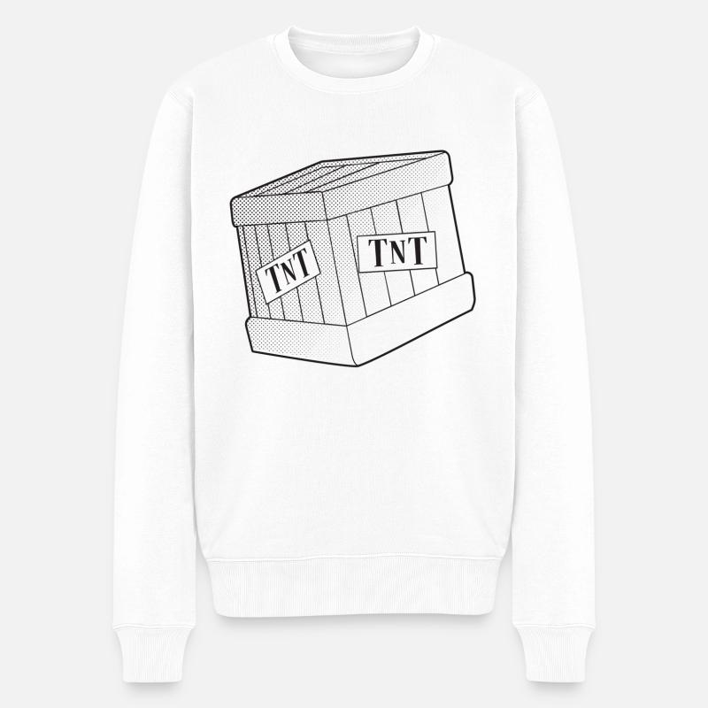 TNT Kiste - Männer Premium Bio Pullover - Weiß