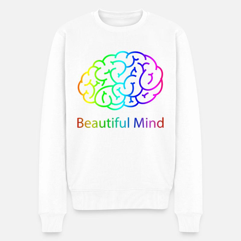 Beautiful Mind - Männer Premium Bio Pullover - Weiß