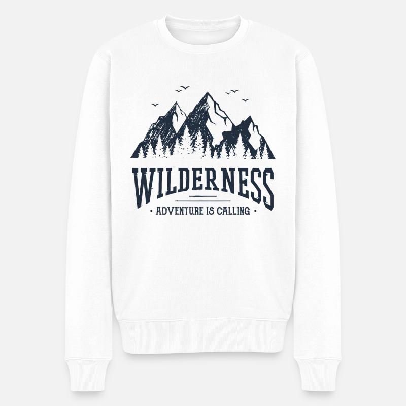 désert - Pull Premium bio Homme - blanc