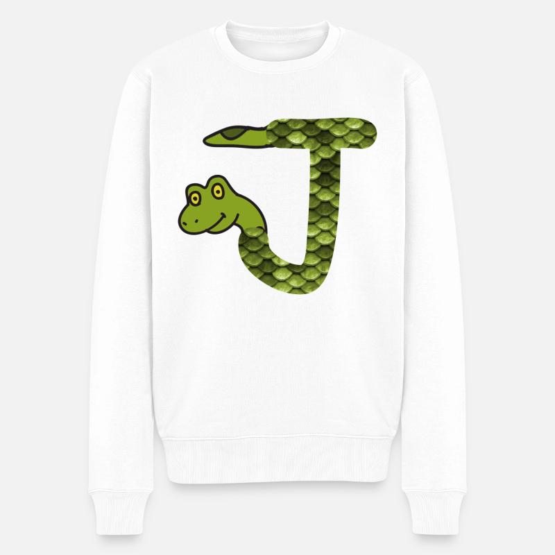 serpent - Pull Premium bio Homme - blanc