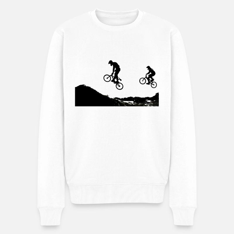 bmx - Pull Premium bio Homme - blanc