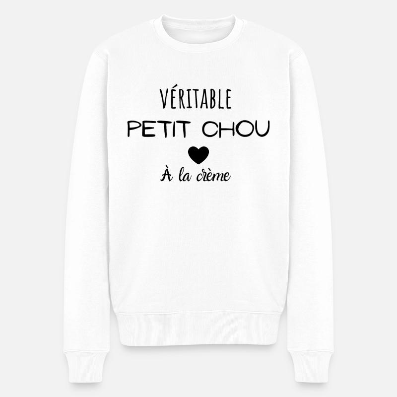 Véritable petit chou à la crème - Pull Premium bio Homme - blanc