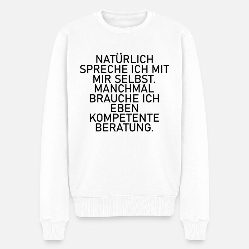 Fun Spaß Lustige - Männer Premium Bio Pullover - Weiß