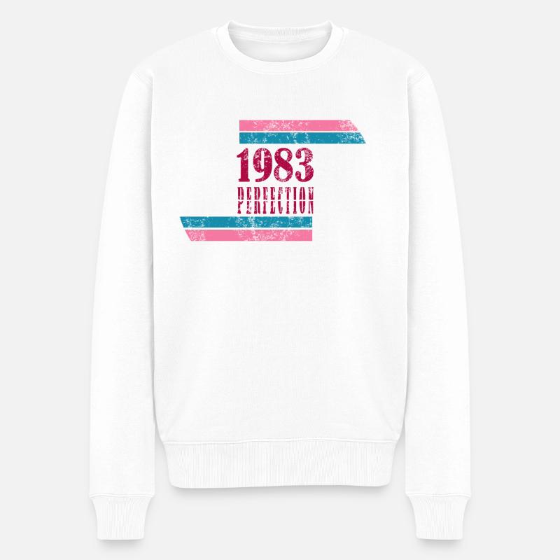 1983 - Perfektion - Männer Premium Bio Pullover - Weiß