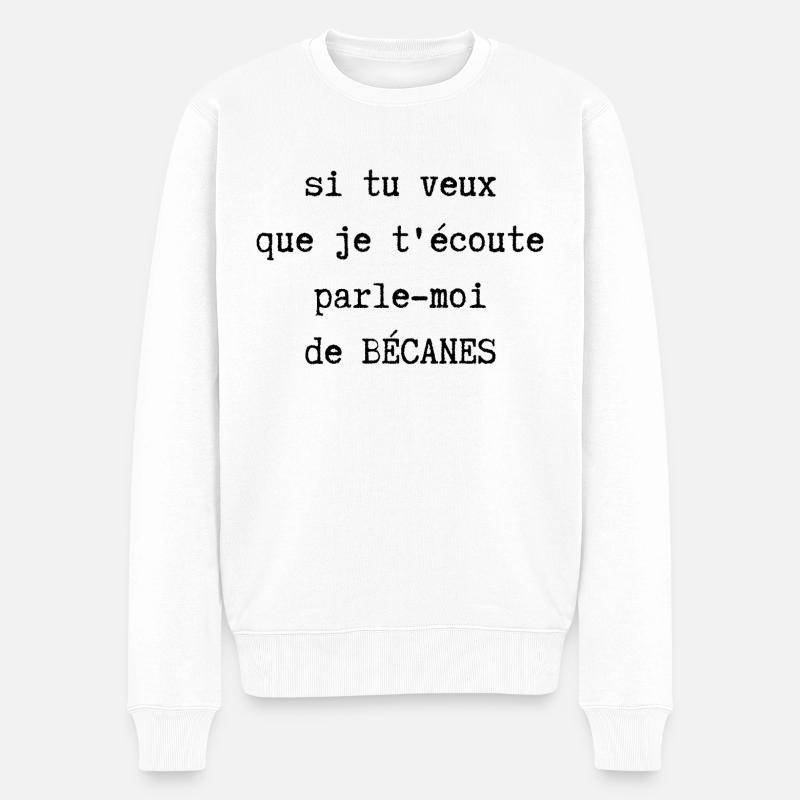 parle-moi de bécanes - Pull Premium bio Homme - blanc