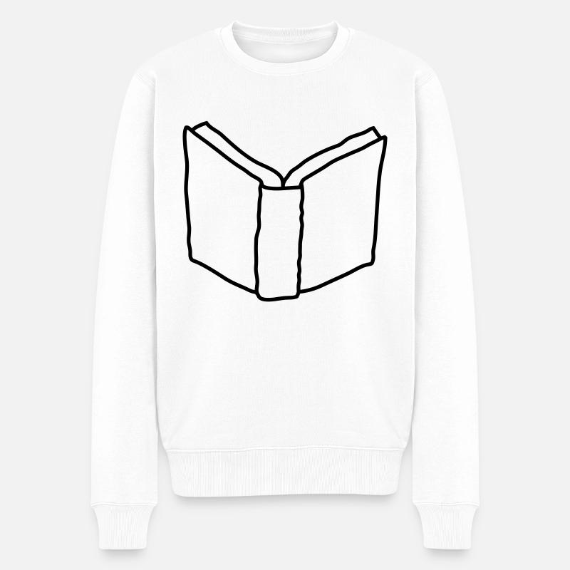 Bande dessinée roman ouvert - Pull Premium bio Homme - blanc