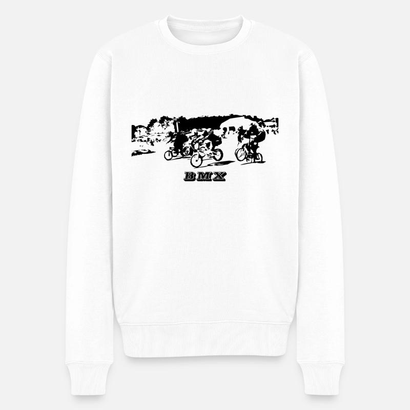 bmx - Pull Premium bio Homme - blanc