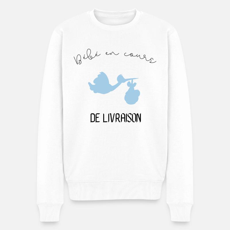 bébé en cours de livraison garçon - Pull Premium bio Homme - blanc